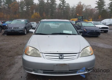 2001 Honda Civic Ex from USA, damaged, VIN 2HGES26761H500243
